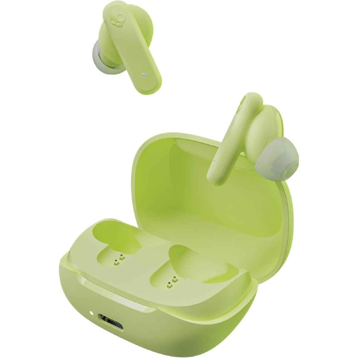 Skullcandy Smokin Buds Wireless Earbuds, Bluetooth Headphones, Noise Isolating Fit, Up To 20 Hours Battery, Ipx4 Sweat And Water Resistant, Microphone For Iphone Android Matcha