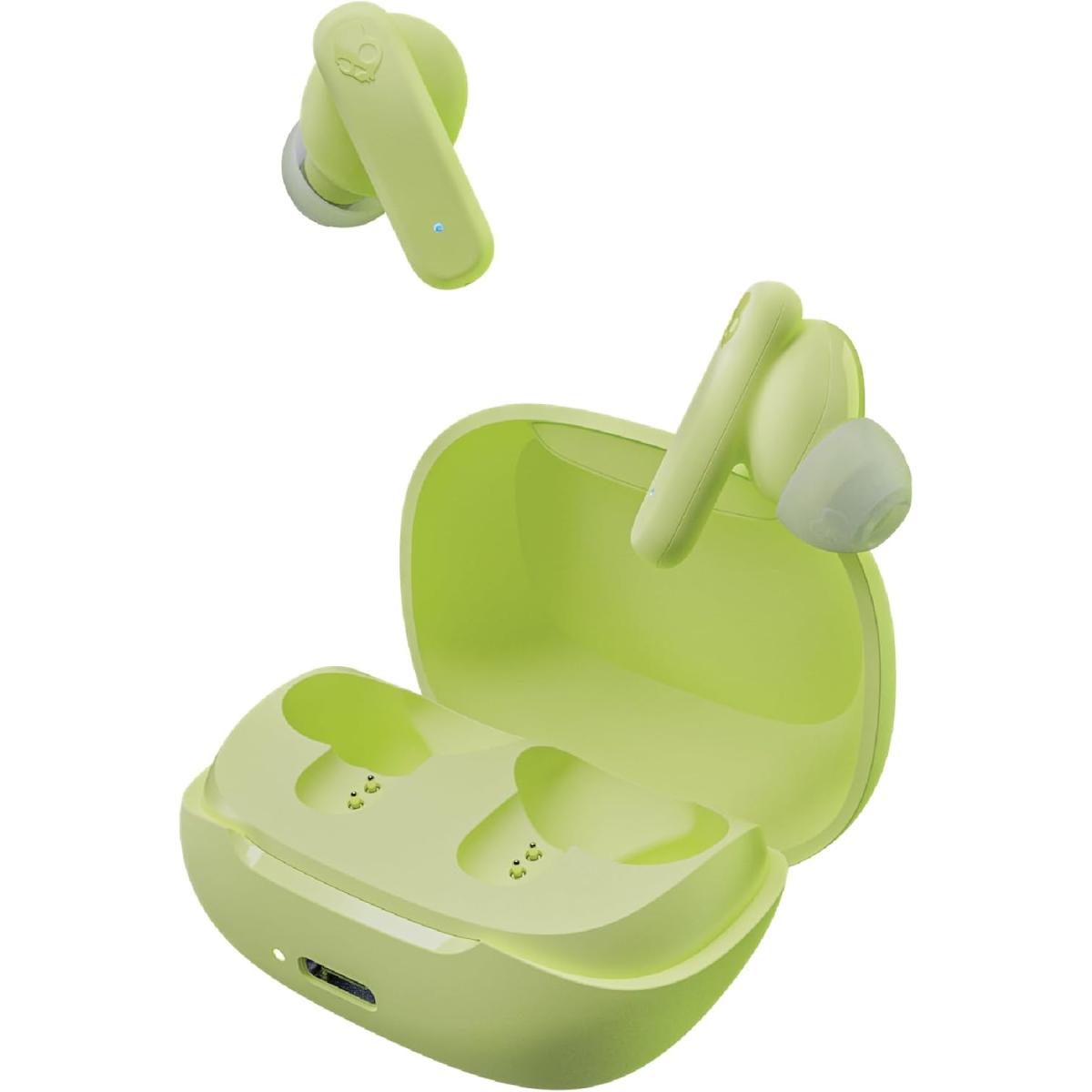 Skullcandy Smokin Buds Wireless Earbuds, Bluetooth Headphones, Noise Isolating Fit, Up To 20 Hours Battery, Ipx4 Sweat And Water Resistant, Microphone For Iphone Android Matcha