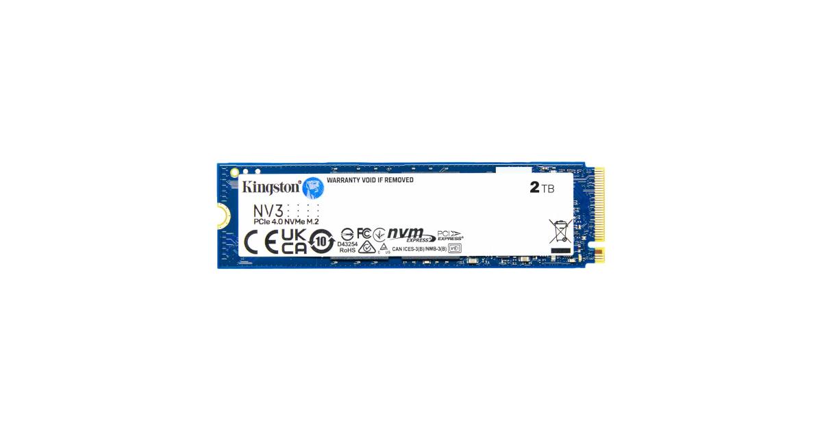 Kingston Technology NV3 NVMe PCIe solid state drive for data storage