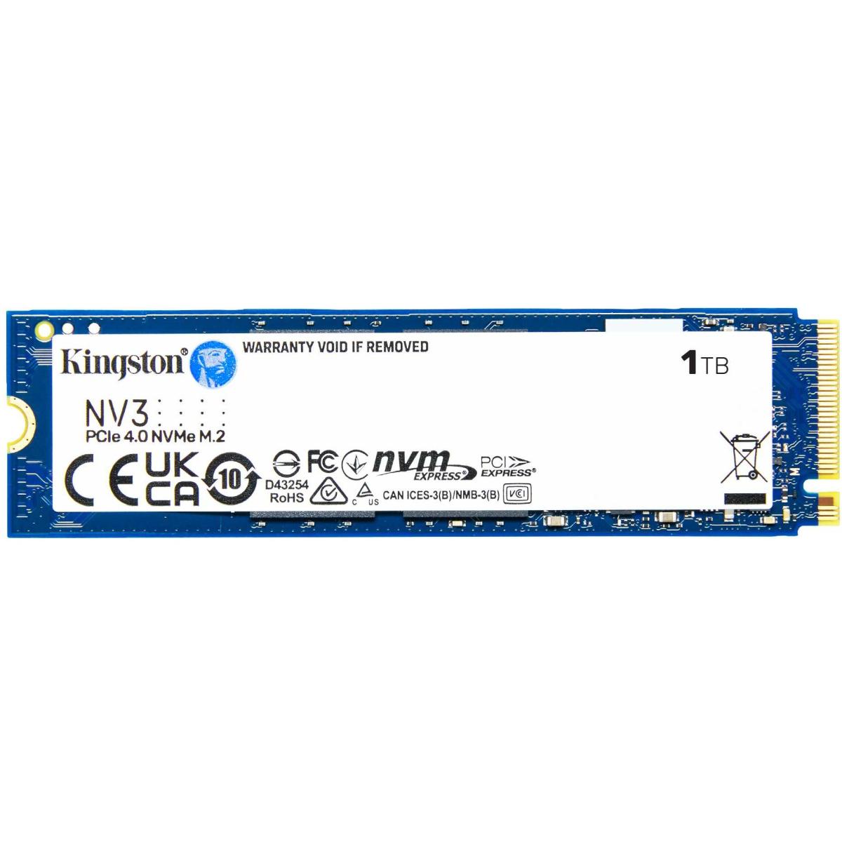 Kingston NVMe PCIe solid state drive for data storage