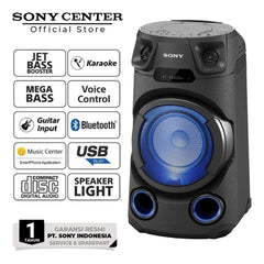 Sony Hifi System Speaker, Light Spread Sound Party Playlist Handle, Black - MHC-V13