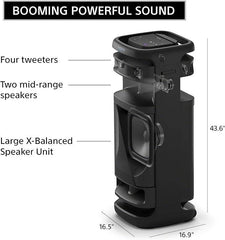 Sony Ult Tower 10 Approx Speaker, 139Watts, Black - SRS-ULT1000
