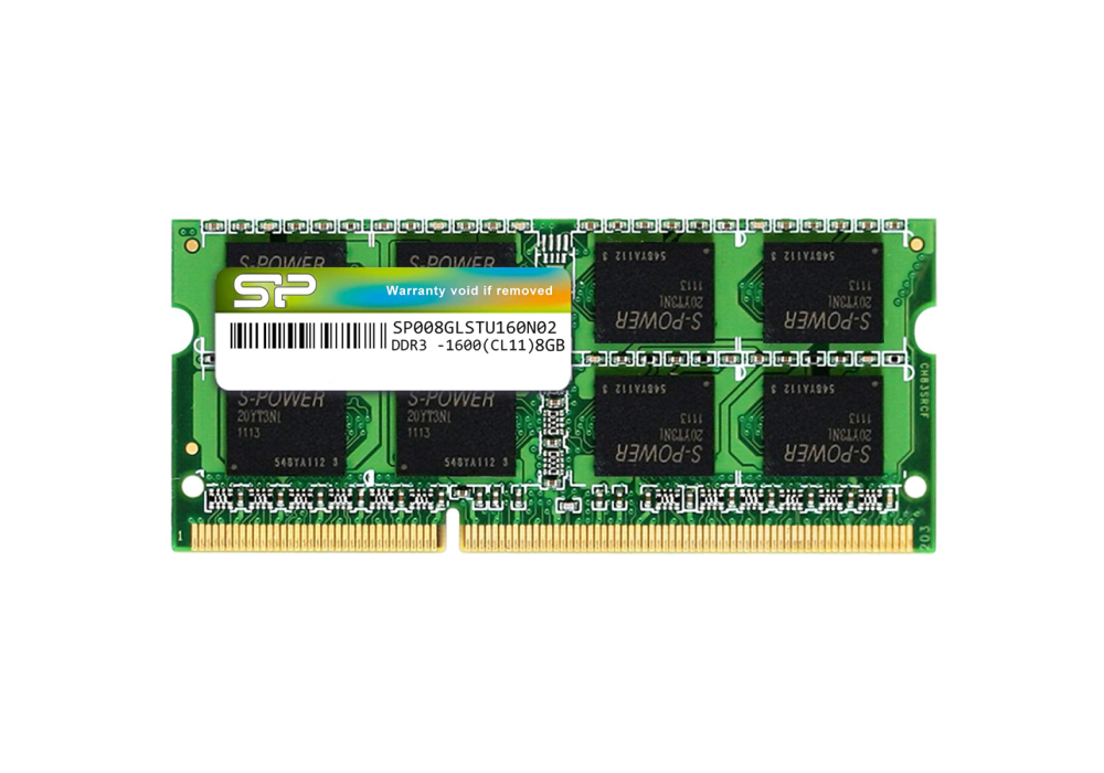 SP Silicon Power DDR3 8GB Laptop RAM – 1600MHz (PC3‑12800), CL11, 204‑Pin SO‑DIMM, 1.50V