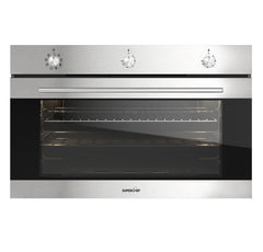 Super Chef Gas Oven 120L 90cm Steel with Cooling and Distribution Fan (SPBO4-GGTF-912X)