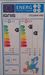 IGNIS Split Unit Air Condition A++, 12000BTU, 1Ton, White - ITS12HIR