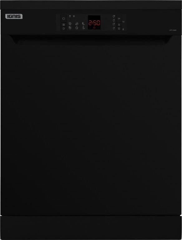 IGNIS Free Stand Dishwasher A++, Safety System, 6Programs, 13Sets, Black - DWTI306NB