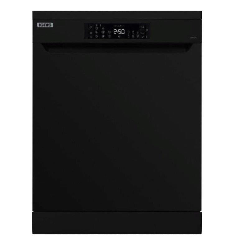 Ignis Free Stand Dishwasher A+++, Safety System, 8Programs, 15 Sets, Black - DWTI508NB