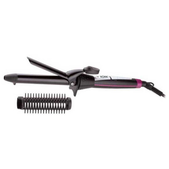 Solac Hair Curling Iron, Ceramic-Coated Iron & Extra Volume Accessory, Black - MD-7410