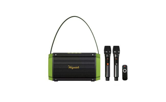 Wejeier W 4120 Outdoor Portable Karaoke Singing Bluetooth Speaker with Two Mi