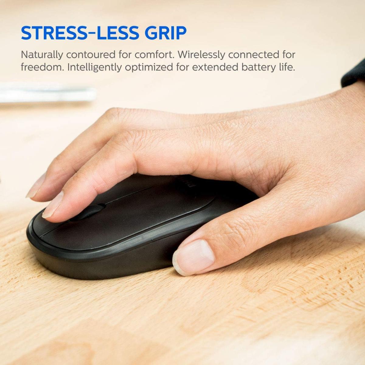 Philips MK324 wireless keyboard and mouse combo for computer setup