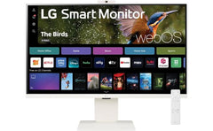 LG 32SR85U-W 32" Smart IPS 4K UHD webOS 23, USB Type-C 90W PD, Built-in FHD Webcam & Speaker, HDR 10, AirPlay 2, Screen Share, Bluetooth, White