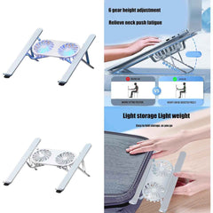 N3 Adjustable Aluminum Laptop Stand with Cooling Fan -Grey