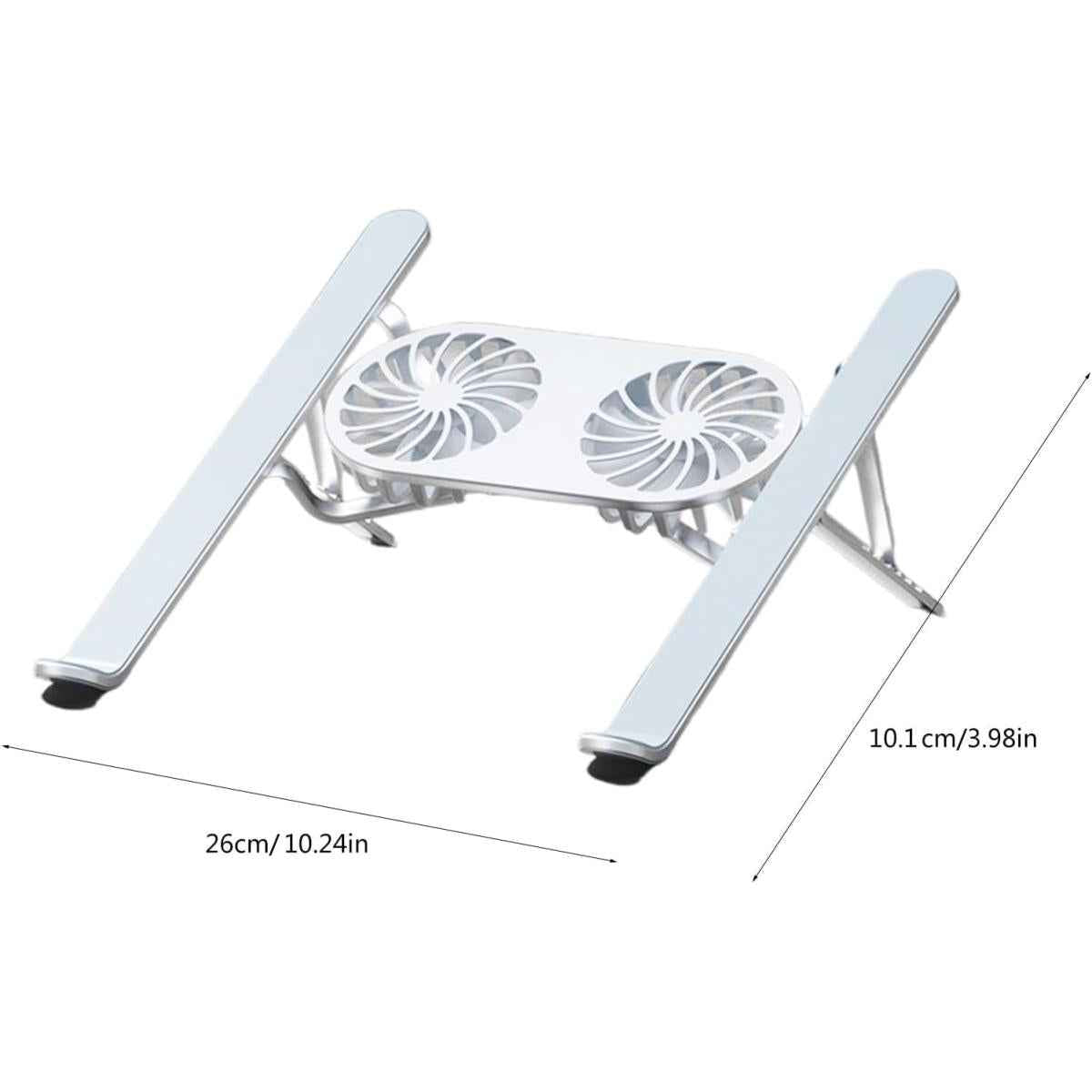 NO - Brand N3 Adjustable Aluminum Laptop Stand with Cooling Fan - Grey