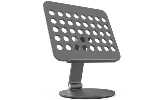 Unknown STOYOBE HF - V Desktop Folding Tablet Stand Aluminum Alloy 360 - Degree Rotating Holder for iPad - Space Gray