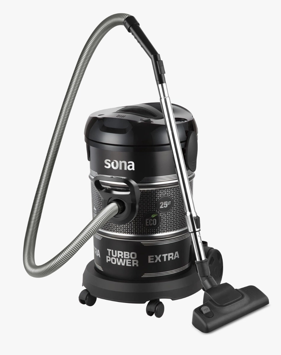 SVC-613Sona Drum Vacuum Cleaner, 2400 Watts, with Air Blower, 25 Liters Capacity