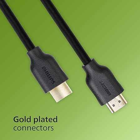 Golden Connector PHILIPS SWV5510 4K UHD HDMI Cable - 60Hz, 18 Gbps Data Transfer