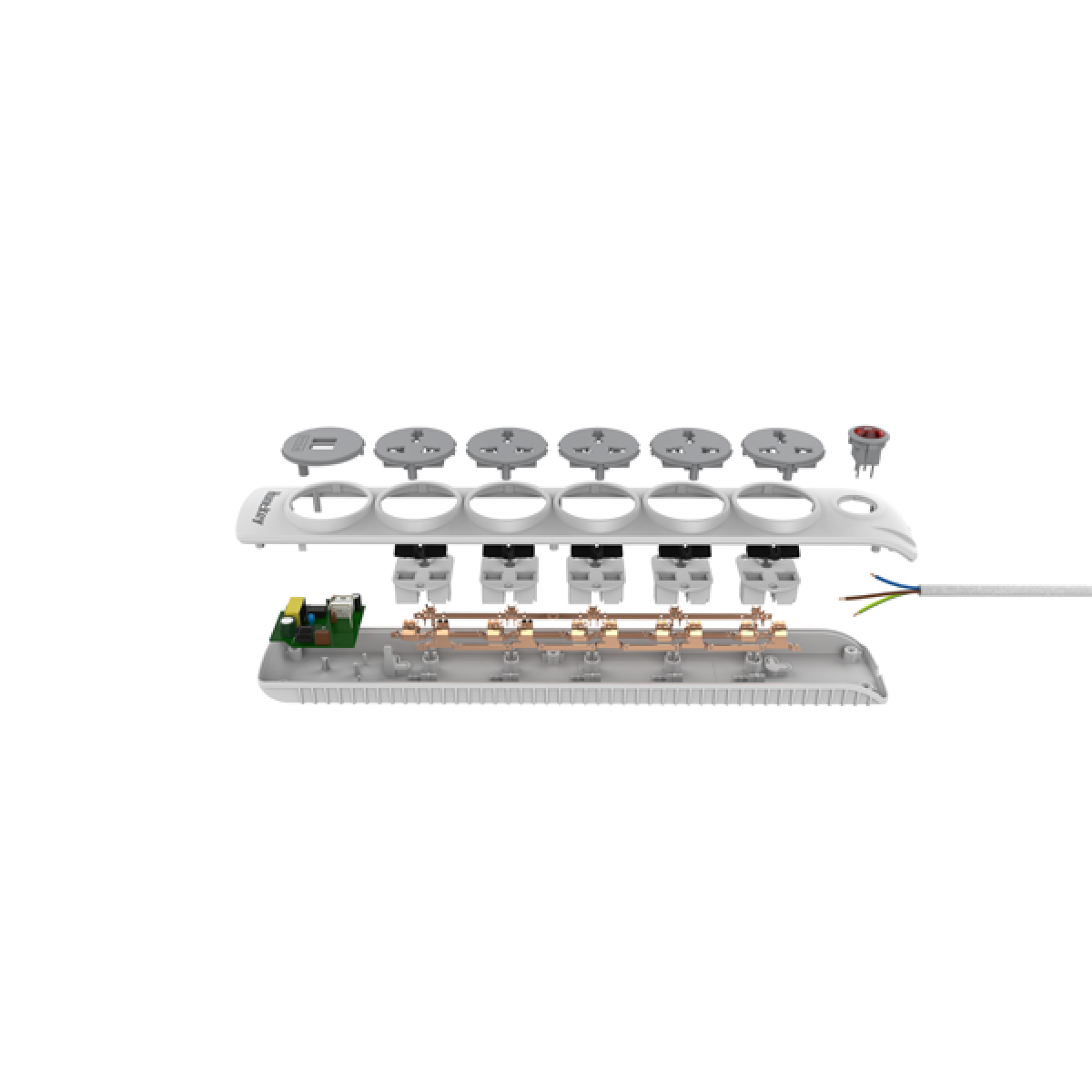 Huntkey SZN607 Power Strips, Universal Standard