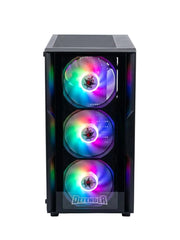Defender M-ATX Gaming Case – 4 RGB Fans, Black