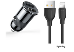 Joyroom C-A06 Mini dual USB Fast Car Charger 3.1A car charger with cable lighting iPhone 18 Months Warranty