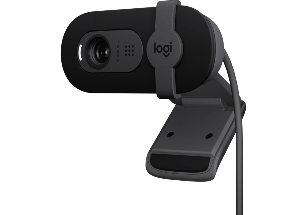 Logitech Brio 100 Full HD 1080p Webcam for Meetings and Streaming, Auto-Light Balance, Built-in Mic, Privacy Shutter - CompuMe