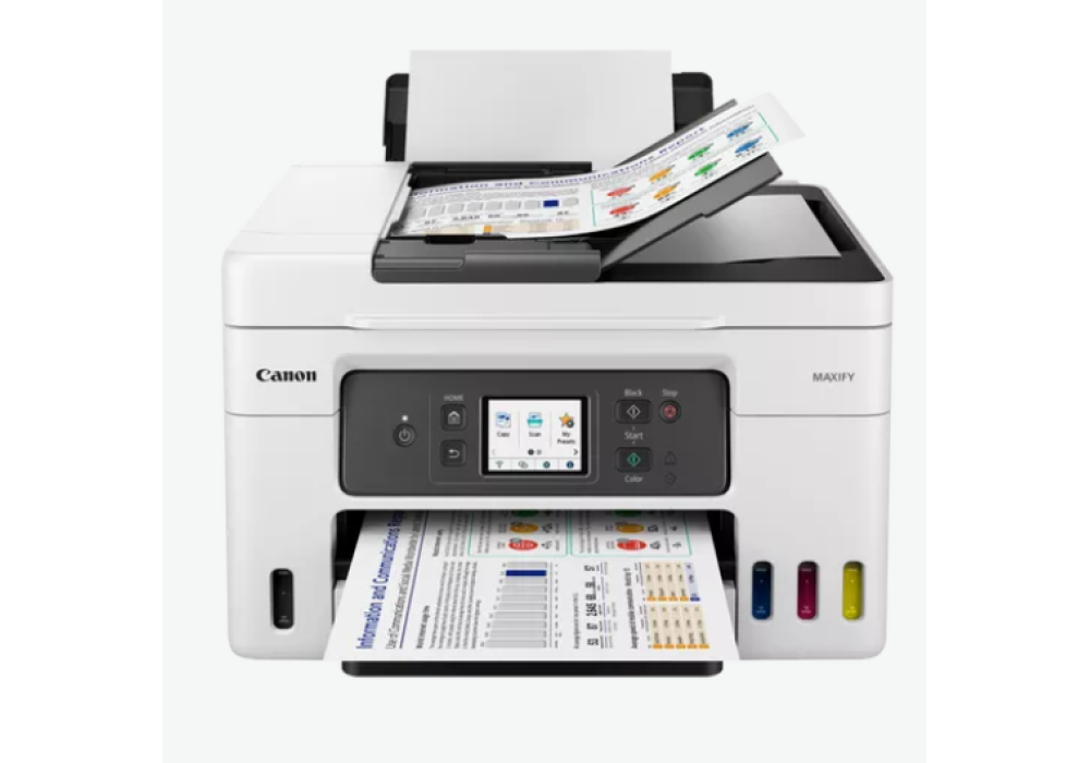 Canon MAXIFY GX4040 Duplex functions Color All-in-one Refillable MegaTank Inkjet Printer, ideal for Small Businesses, Black: 6,000 pages Colour: 14,000 pages high-speed printing - 3 Year Warranty