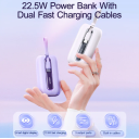 Joyroom JR-L012/013 Colorful Series mini Power Bank with Dual Cables 10000mAh 18 Month Warranty (Black)