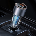 Mcdodo Cigarette Lighter Socket, USB 75W, Rapid Charging, Car Charger, Type C, Maximum Output 6A, Voltmeter, Compatible with Cars, 12-24V Cars, PD3.0, QC3.0, Type-c, Signal Socket, Digital Display,