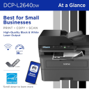 Brother DCP-L2640DW Wireless & Brother Mobile Connect App Mono Laser Multifunction 3-in-1 Automatic 2-sided (Duplex) Print & Document Feeder - Black