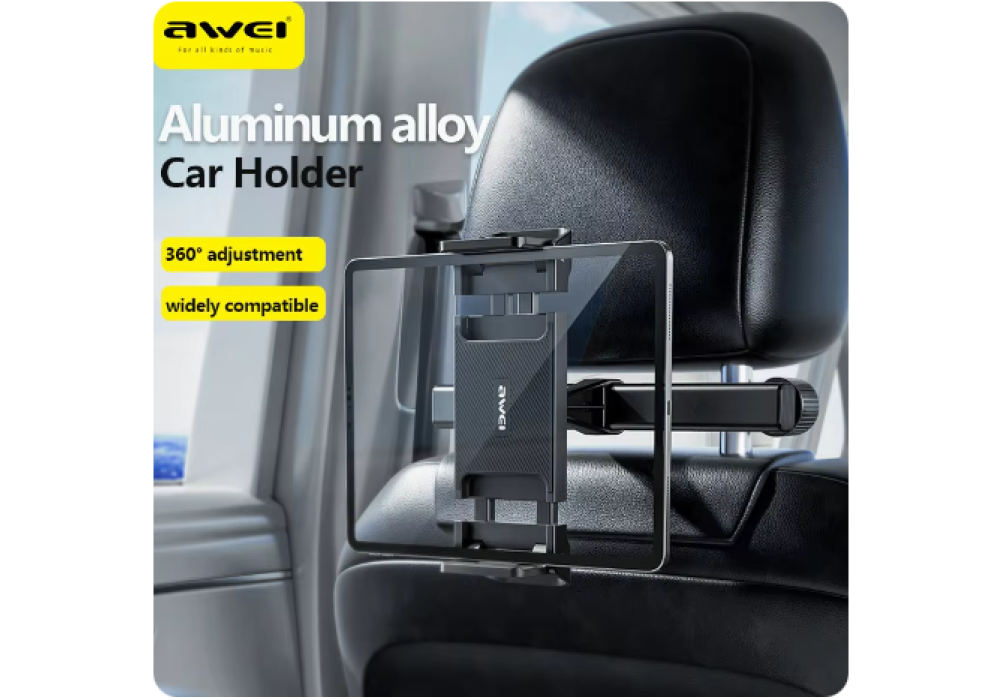 Awei x40 360 ° Rotation Car Tablet Holder Telescopic Stand Car Seat Mount Mount for Support Tablet Phone Support