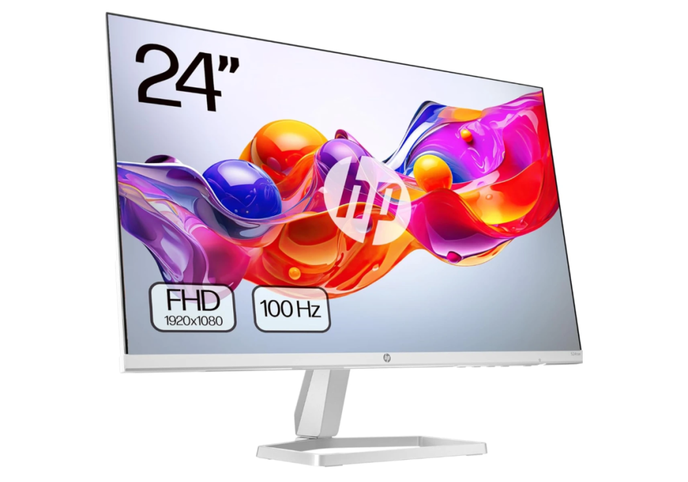 2024 HP 524SW Series 5 24 inch FHD Monitor, FHD Display (1920 x 1080), IPS panel, 99% sRGB, 1000:1 contrast ratio, 300 nits, Eye Ease with Eyesafe certification