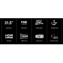 MSI MAG 32C6X 31.5-inch 1920 x 1080 (FHD) Curve 1500R Computer Monitor, 250Hz, Adaptive-Sync, HDR Ready, HDMI, Display Port,VESA Mountable, Tilt, 1ms, Black / 3 Years Warranty