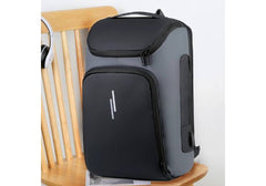 Business Backpack with USB Charger Port, Expandable, Water Resistant, Travel, Laptop, Work Computer Up to 17" - Black