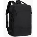 Medium Travel Backpack, Carry On Backpack, Flight Approved Fit Up to 17.3" Laptop - Black