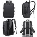 Business Backpack Stylish & Functional Multiple Compartments With Durable Materials Up to 17.3" Laptop Fits - Black