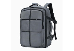 Backpack Large Capacity Expandable Backpack Multifunction USB Charging Business Bag For Laptop Up to 17.6" Luggage Bag - Gray