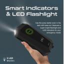 Promate HexaBolt-20 Jump Starter with 19200mAh Power Bank, Safety Hammer, LED Light, Smart Clamps and 10W Qi Wireless Charger