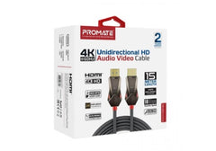 Promate ProLink4K60-10M HDMI Slim Cable 10m with 3D Support 4K@60hz, 9Gbps, Ethernet Support Fiber Optic Cable & Gold Plated