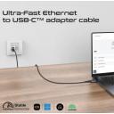 Promate Ultra-Fast Ethernet to USB-C Adapter Cable with 1000Mbps RJ45 Input, 5M Tangle-Free Cable, Seamless USB-C 3.2 Output for High-Speed Internet, Durably Built, and Reliable Connection for Laptops