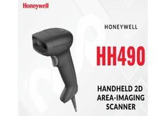 Honeywell USB Wired Scanner Only, Omni-Directional, 1D, PFD & 2D, Extreme Bar Code Recognition Efficiency, 1GHz MCU & 1MPx Camera, USB Type-A, 1.5m Straight Cable, Black | HH490