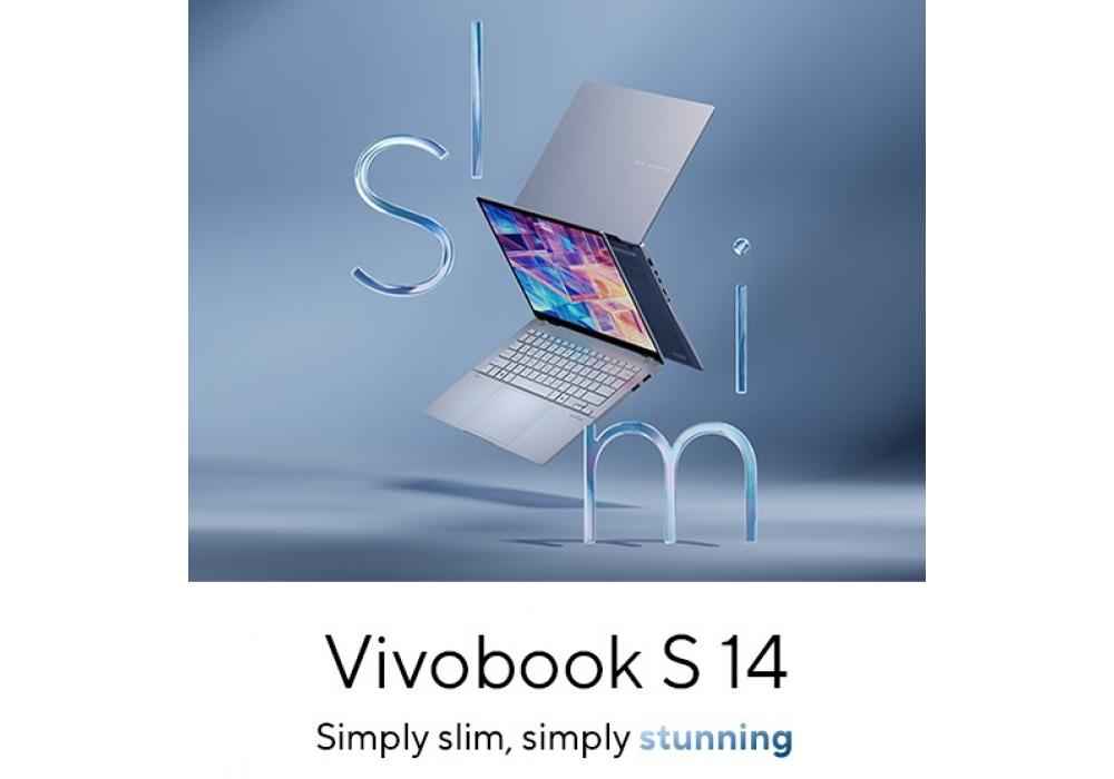 Laptop ASUS VivoBook S14 Super Light with Big Battery Core Ultra 7 256V Processor Intel® AI Boost 16GB LPDDR5X 1TB SSD 14" 3K OLED 120Hz (Mist Blue)