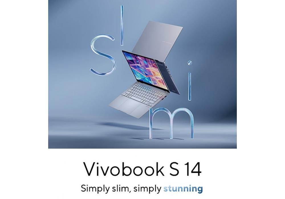 Laptop ASUS VivoBook S14 Super Light with Big Battery Core Ultra 7 256V Processor Intel® AI Boost 16GB LPDDR5X 1TB SSD 14" 3K OLED 120Hz (Mist Blue)