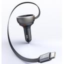 MCDODO CC4850 80W CAR CHARGER BUILT-IN 80CM RETRACTABLE CABLE - BLACK - 18 Months Warranty