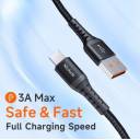 Mcdodo USB Type C 3M 27W Fast Charging Data Cable for Efficient Use - Black - 18 Month Warranty