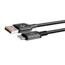 WiWU 1M Aluminum alloy Nylon braided TITAN LINK Series Charging Cable with USBA to Type C - Black