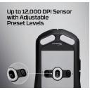 HyperX Pulsefire Fuse NGENUITY Dual Wireless Connectivity Gaming Mouse Pixart PAW3311 Sensor Up to 3200 75g Weight 6 Programmable Buttons Customizable RGB lighting