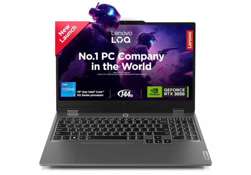 Laptop Lenovo LOQ Gaming 15IRX9 | AI-Powered Gaming PC 13Gen Intel® Core™ i5-13450HX, 20GB DDR5 (Customized) 512 SSD RTX 3050 6GB & 15.6" FHD IPS 144Hz Display - Luna Grey