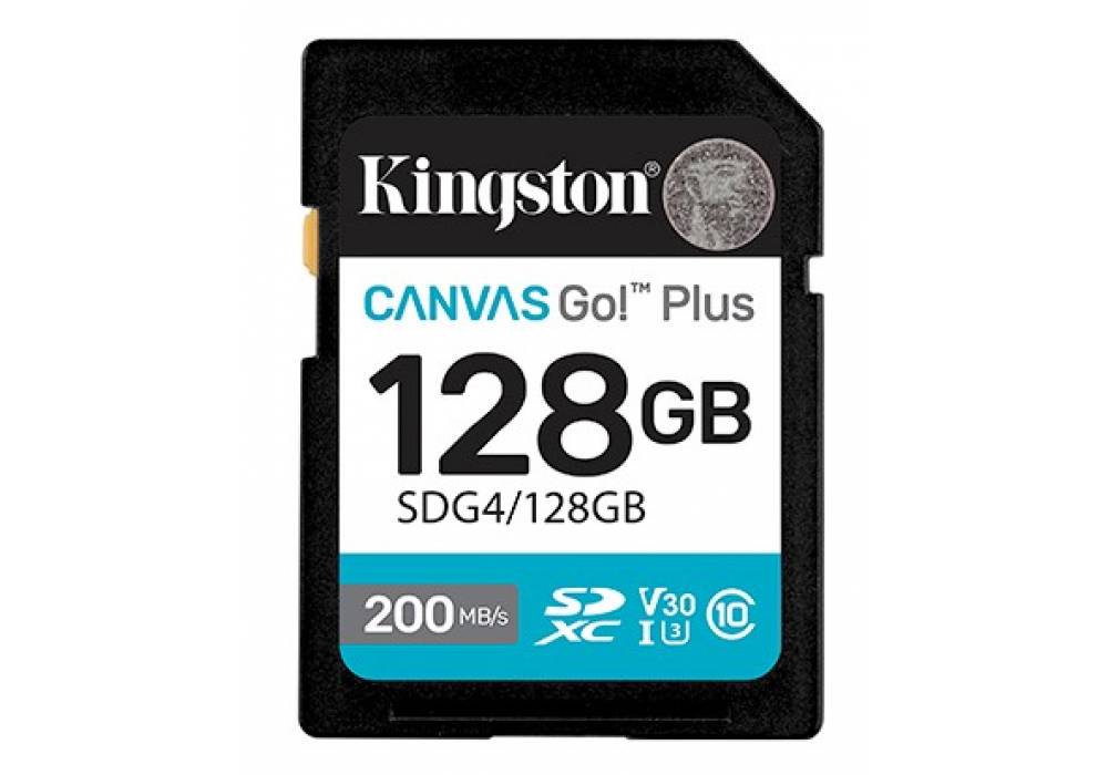 Kingston Canvas Go! Plus SD Memory Card (128GB) For DSLRs, Mirrorless Cameras & 4K Video Up to 200MB/s