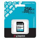 Kingston Canvas Go! Plus SD Memory Card (256GB) For DSLRs, Mirrorless Cameras & 4K Video Up to 200MB/s Read, 160MB/s Write