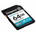 Kingston Canvas Go! Plus SD Memory Card (64GB) For DSLRs, Mirrorless Cameras & 4K Video Up to 200MB/s
