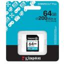 Kingston Canvas Go! Plus SD Memory Card (64GB) For DSLRs, Mirrorless Cameras & 4K Video Up to 200MB/s